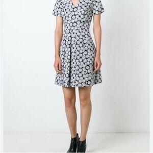 MICHAEL KORS | 'Leaf print pleated dress